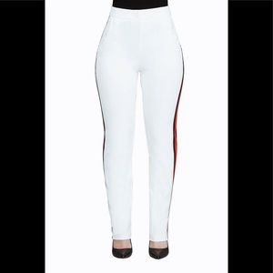 Women's multi-color side vertical pants